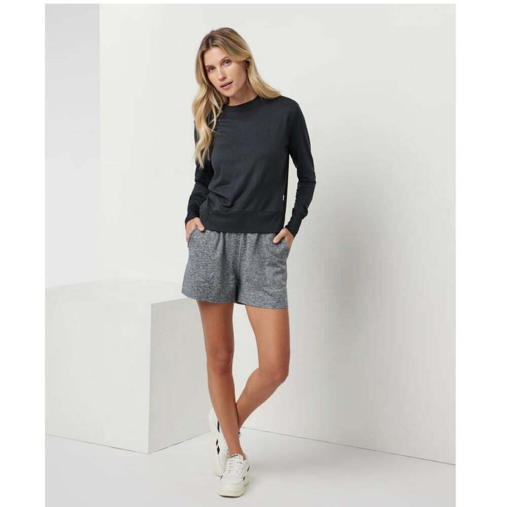 Vuori Women's Long Sleeve Tee - Dark Gray - Picture 10 of 16
